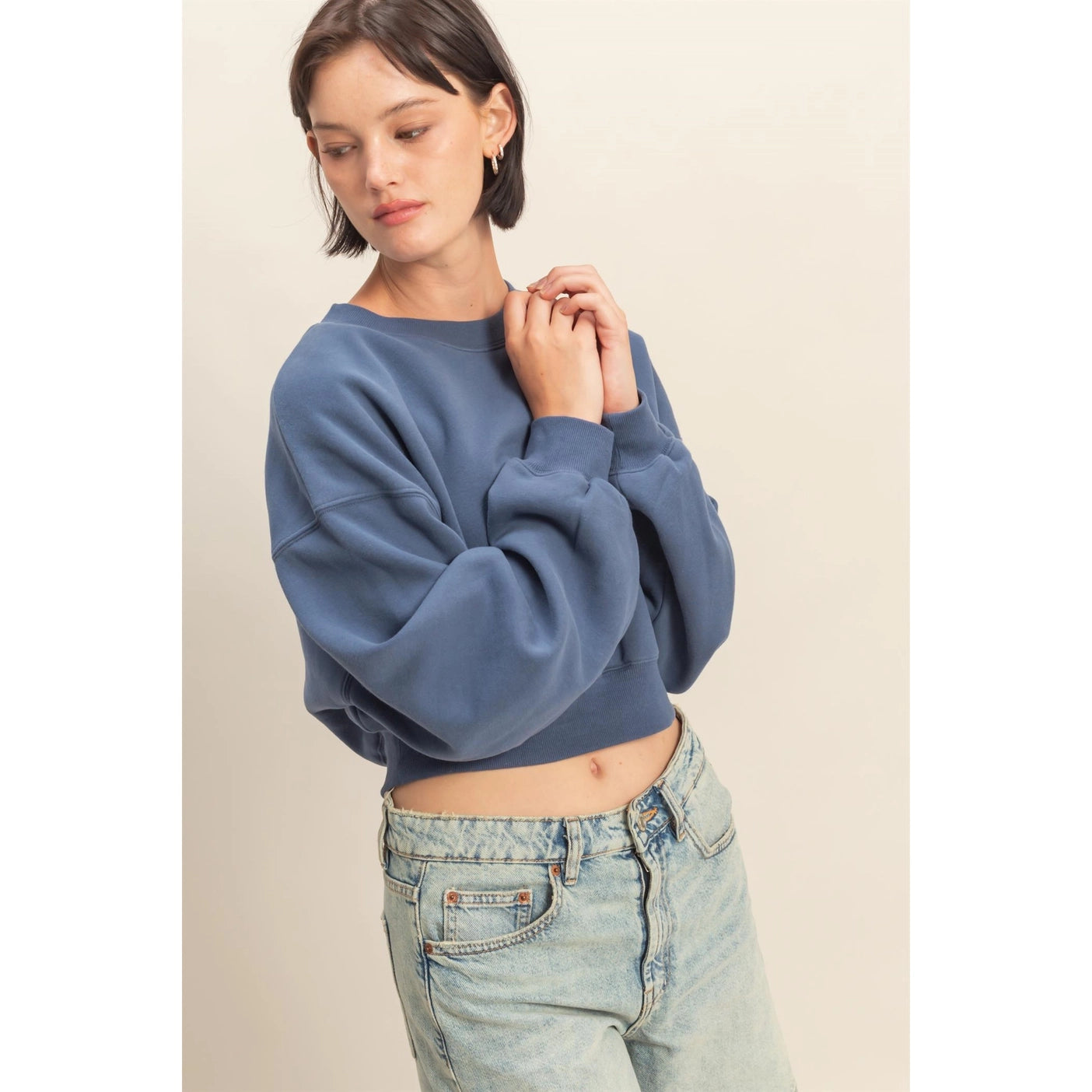 daphne cropped crewneck