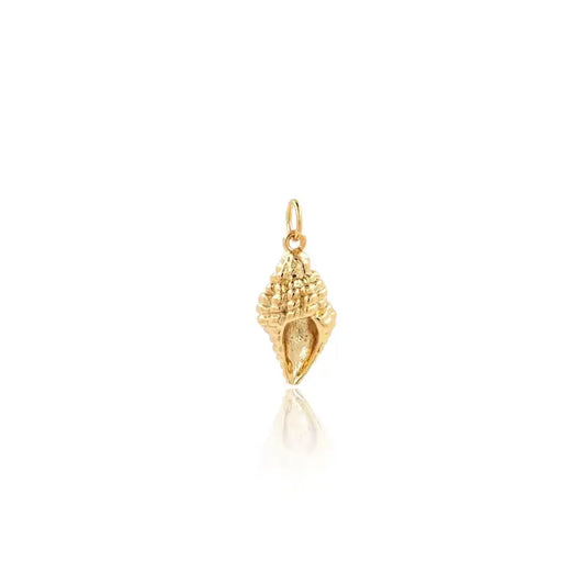 gold conch shell charm