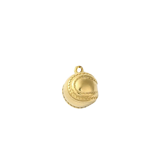 gold dimensional baseball charm