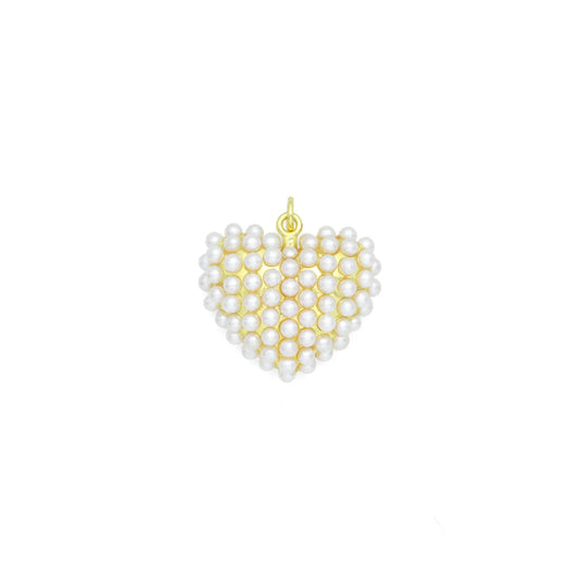 pearl beaded heart