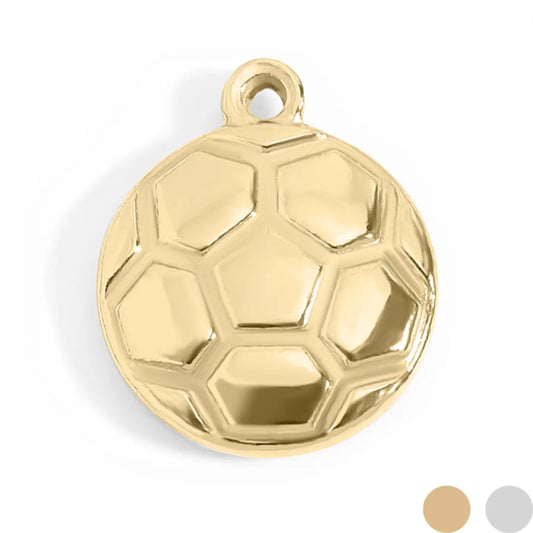gold soccer ball charm
