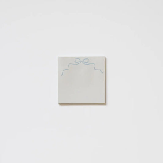 blue bow sticky note pad
