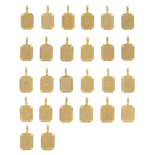 diamond square initial charms