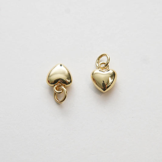 mini puffy heart charm