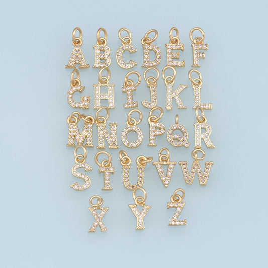 diamond initial charms