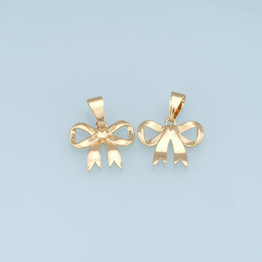 gold mini bow charm