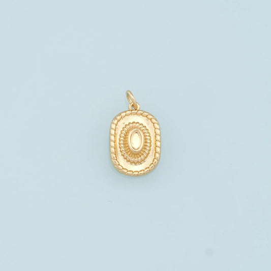 gold cowboy hat charm