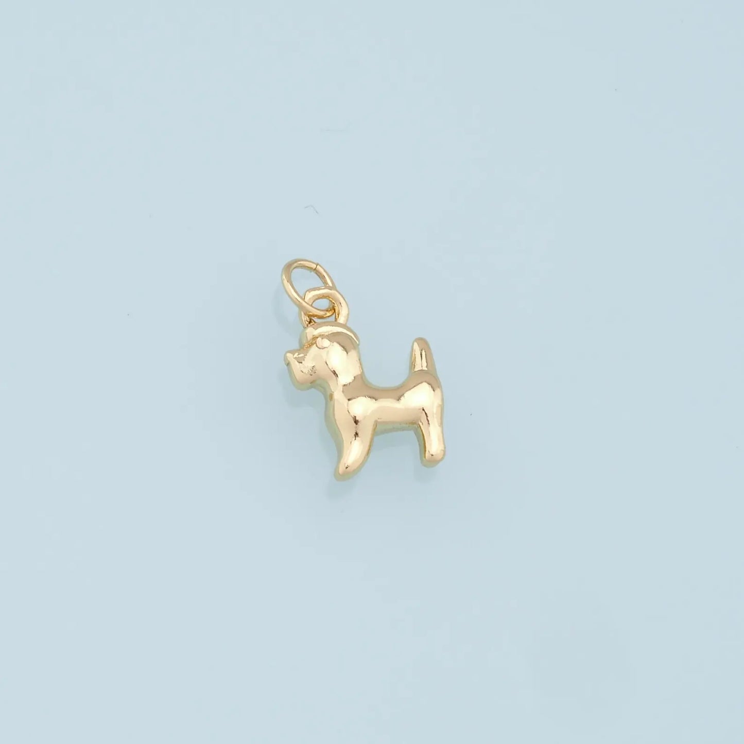 gold dog charm