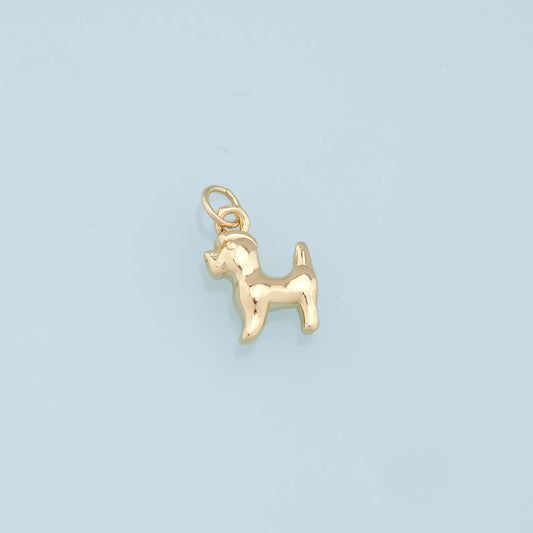 gold dog charm