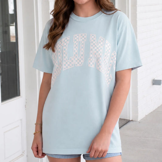 lulu mac checkered tee